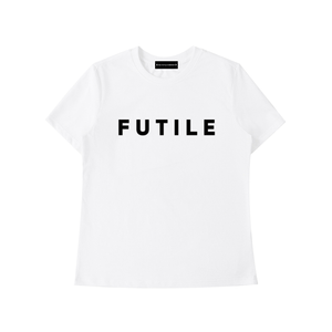 FUTILE (BLACK) - Essential Standard Shoulder T-Shirt #260115PODAA2749