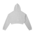 White Heart - Women's Cropped Zip-Up Hoodie #260107PODUA3018