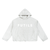 White FUTILE - Boxy Gather-Hem Hoodie #260107PODRB3173