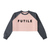 Big Black FUTILE - Raw-Hem Color-Block Raglan Crop Sweatshirt