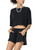 Big Black FUTILE - Snow Washed Raw Edge Crop Top #260109PODAA3592