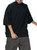 BIG FUTILE (BLACK)  - Heavyweight OVERSIZED Mock Neck T-shirt #260111PODPQ1855
