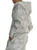 FUTILE (WHITE) - Dirty Washed Zip-Up Fleece Hoodie #260112PODTZ2600