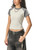 FUTILE (WHITE) - Women's Contrast Stripes Bodycon Raglan  Sleeve T-Shirt #260126PODAA2929