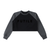 FUTILE (BLACK) - Raw-Hem Color-Block Raglan Crop Sweatshirt #260223PODBE1363