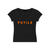 FUTILE (ORANGE) - Essential V-Neck Bodycon T-Shirt #260223PODAA3177