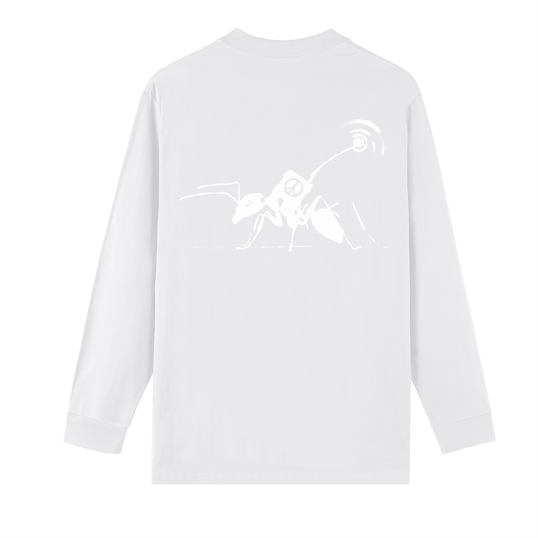 Crew Neck Drop Shoulder Long Sleeve Shirt #260122PODPR2395