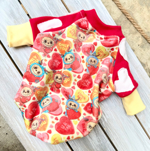 Little Monster Labubu Conversation hearts raglan