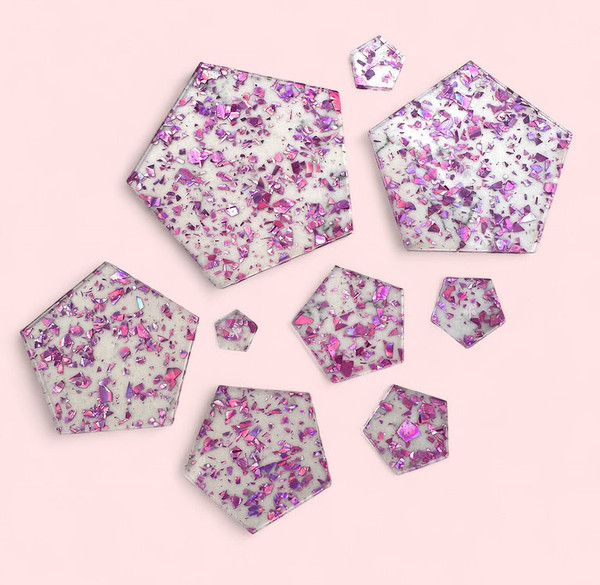 Bunch of Fives Pentagon Shapes