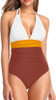 Women One Piece Swimsuit Tummy Control Halter Bathing Suit