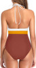 Women One Piece Swimsuit Tummy Control Halter Bathing Suit