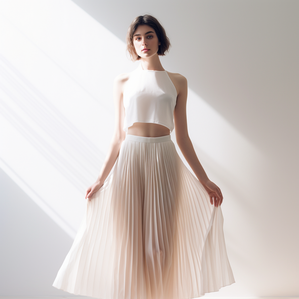 White Pleated Skirts