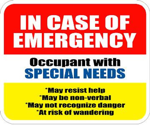 Decal-In Case of Emergency