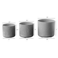 Lena Round Planters, Set of Three