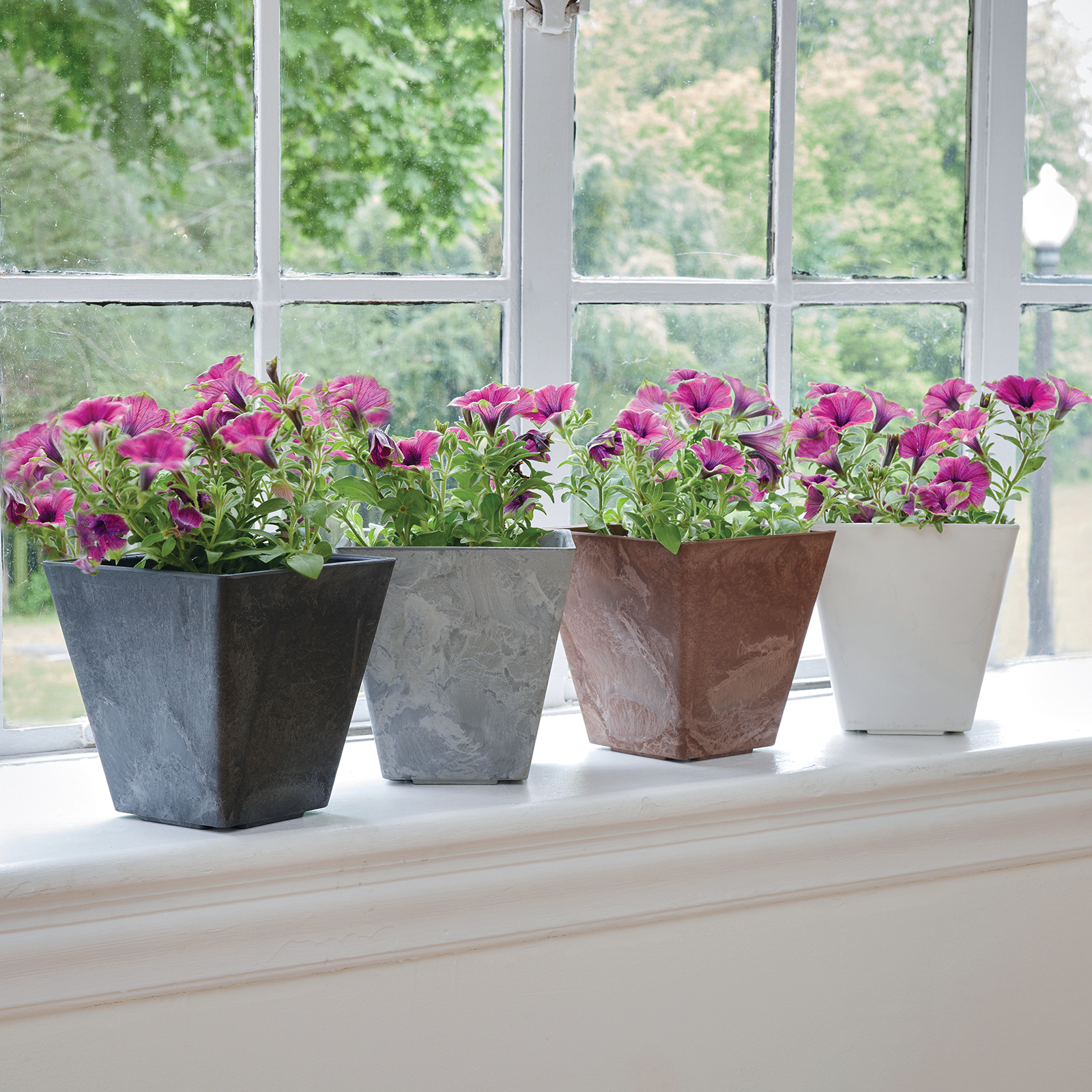 Square Planters | Self-Watering | Artstone