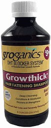 Groganics Growthick Hair Thickening Shampoo 8 Oz / 235 Ml - Für Dünner Werdendes Haar, Mit Sägepalmetto