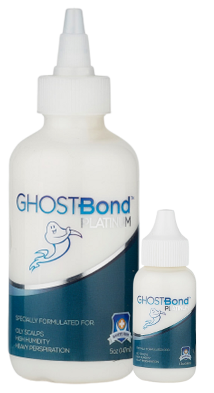 GHOSTBOND Platinum Water Resistant Wig Glue for Extreme Heat - 1.3oz - Hair  Replacement Adhesive for Poly and Lace Wigs. Invisible Bonding Hair Glue 
