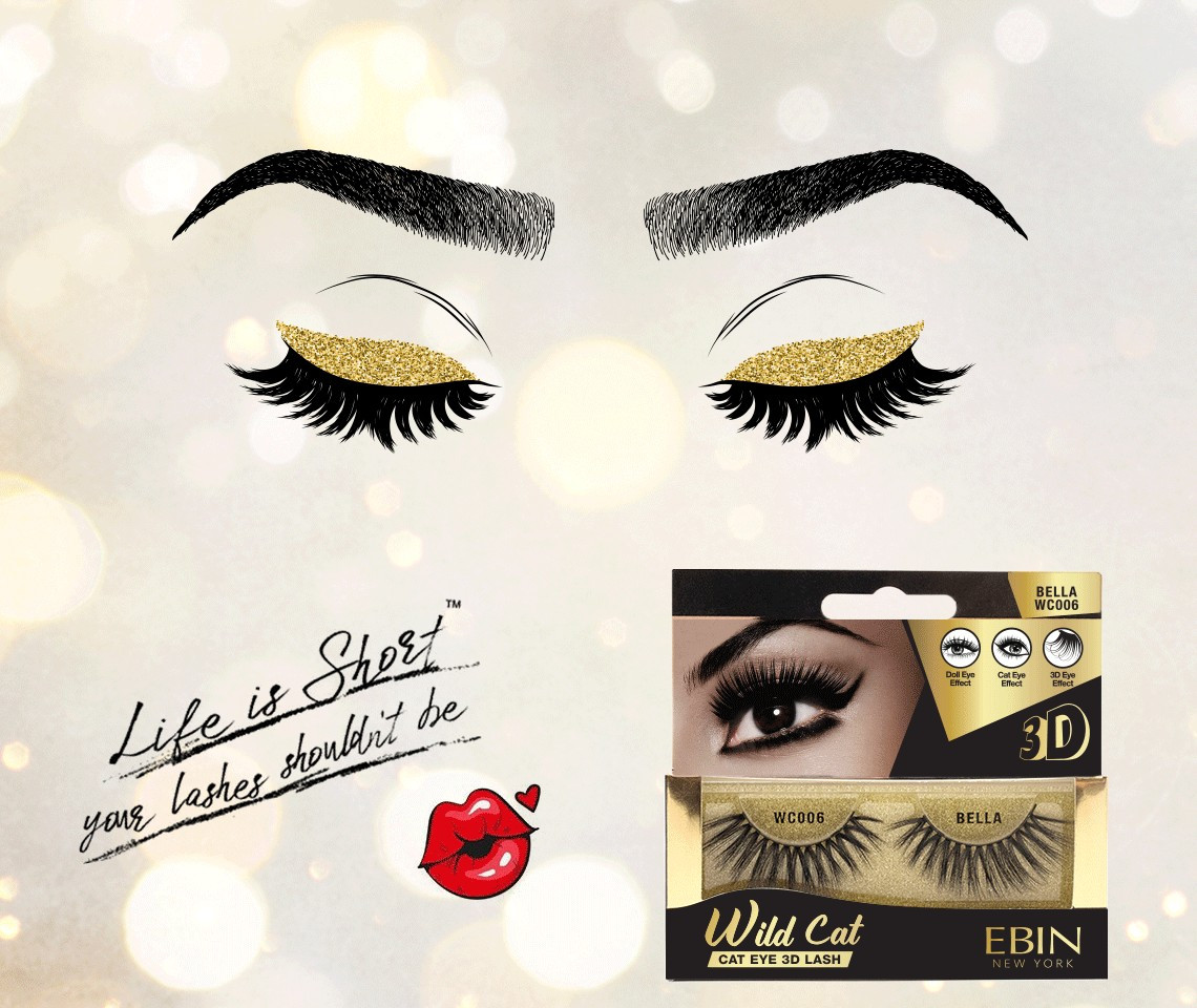EBIN NEW YORK Cattitude 5D Wimpern – Dramatischer Cat-Eye Look „Molly“ Für Voluminöse Augen