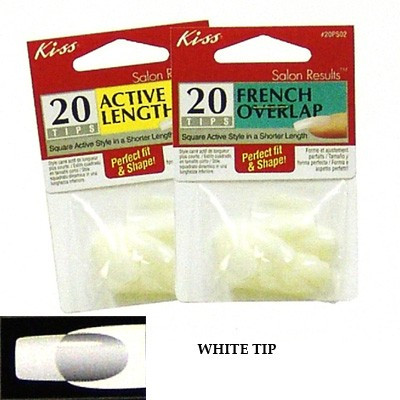 20 White Tip Nail Kit