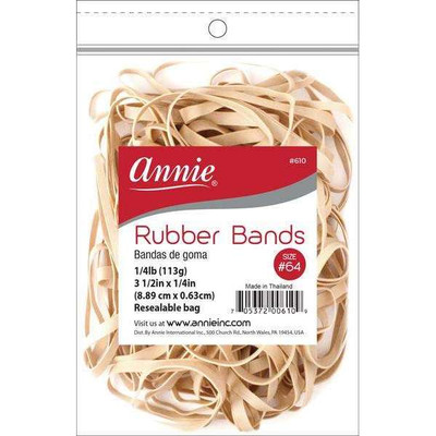Annie Rubber Bands- Black 150 ct (Large)