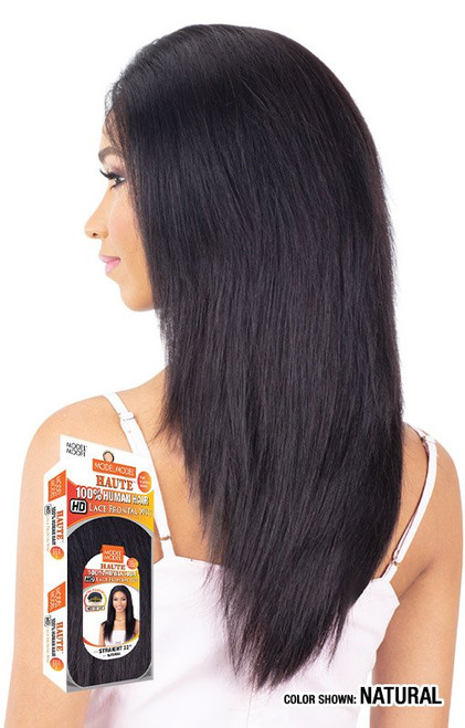Model Model HAUTE 100% Human Hair 13X3 HD Lace Frontal Wig Straight 22 