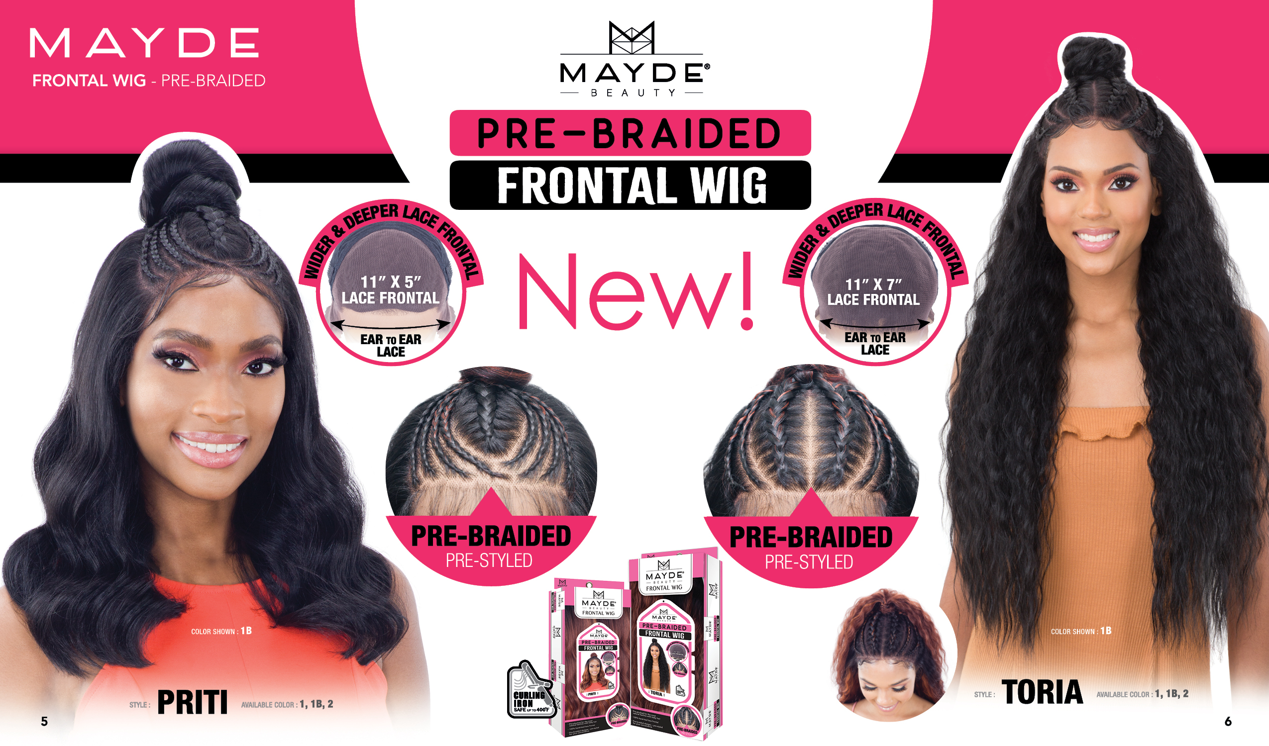 MAYDE Beauty Pre-Braided Frontal Wig Toria 