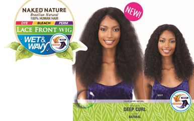 Naked Nature Brazilian Natural Wet Wavy Lace Front Wig Deep Curl