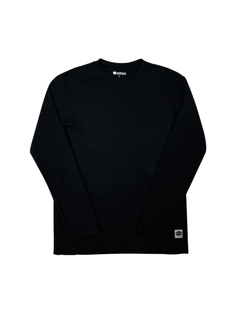 Buffalo Outdoors® Workwear Long Sleeve Thermal Crewneck - Black