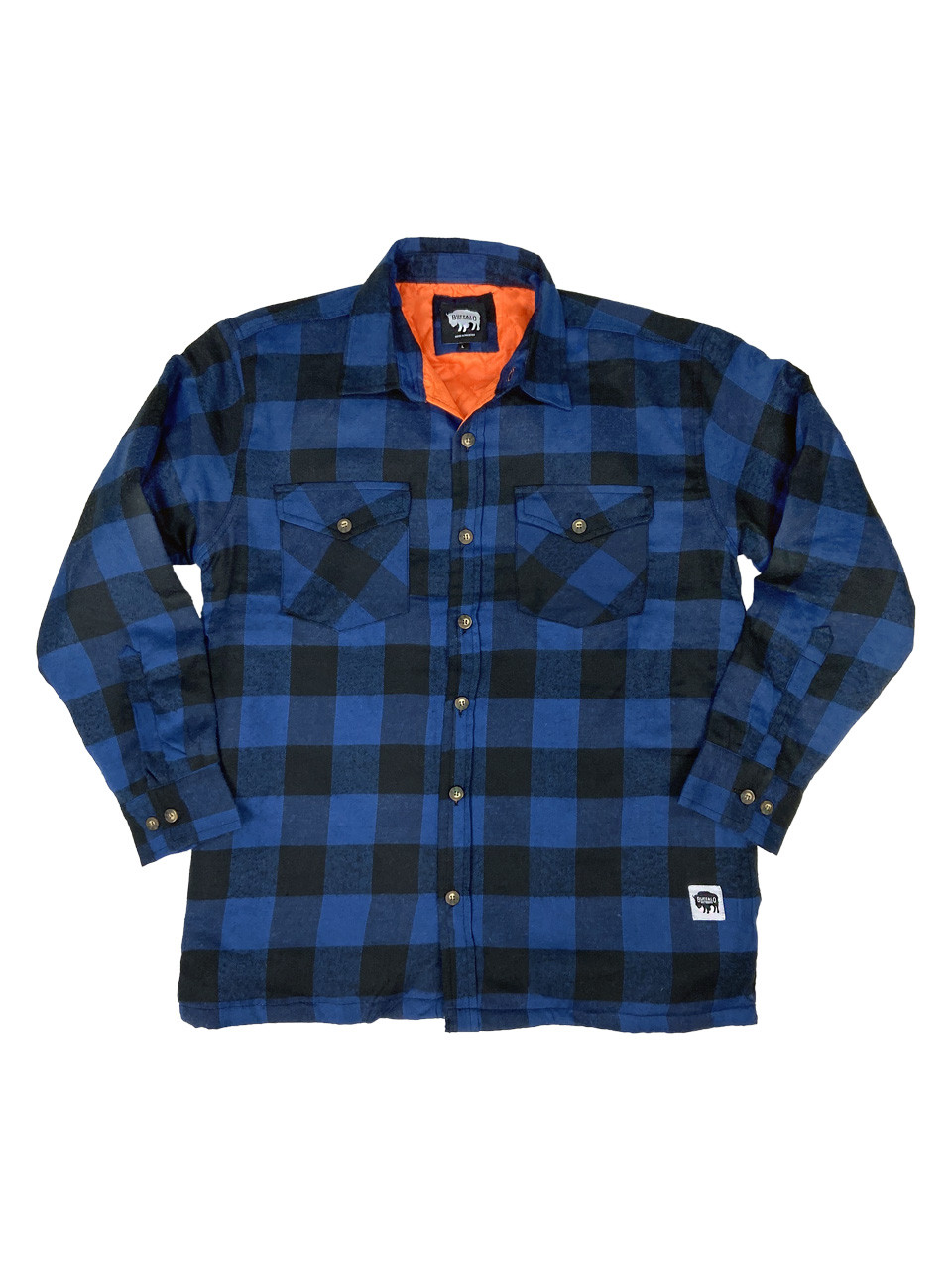 Buffalo Outdoors® Workwear Men's Orange Lined Flannel Shirt Jacket- Royal  Blue
