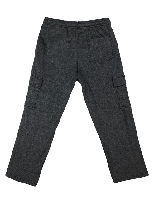 Buffalo Outdoors® Fleece Cargo Pants - Charcoal - Back