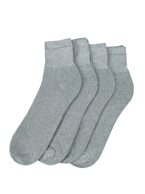 Buffalo Outdoors® Men's Ankle Work Socks 4-Pack - Heather Grey - Open