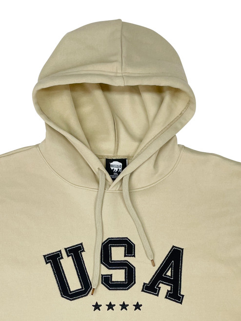 USA Hooded Sweatshirt - Desert Tan 