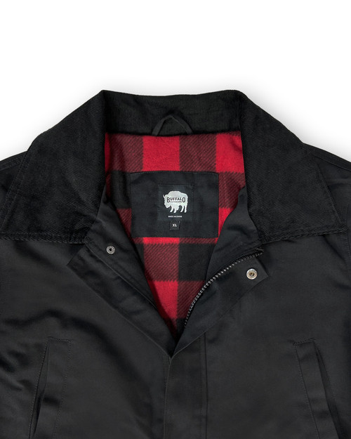 Buffalo Outdoors® Workwear Men's Flannel Lined Canvas Barn Coat- Black