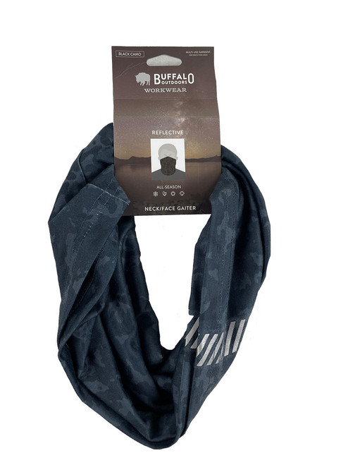 Buffalo Outdoors® Workwear Neck/Face Gaiter - Black/Camo