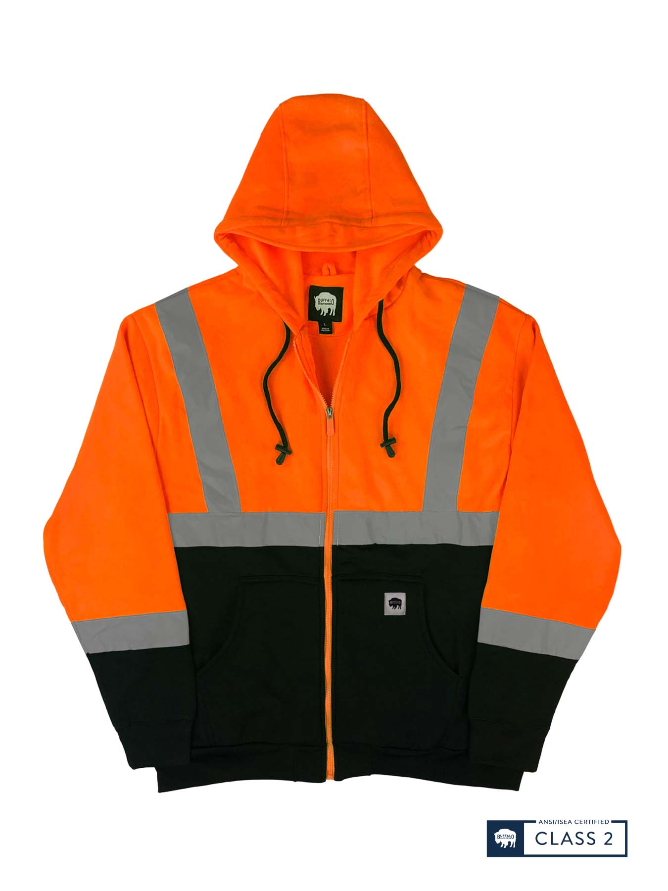 Safety Hoodies for Men High Visibility Reflective Fleece Sweatshirt ANSI Cl - 3