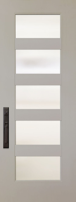 5 Lite Semi-Divided Light Smooth Flush Glazed Front Entry Door