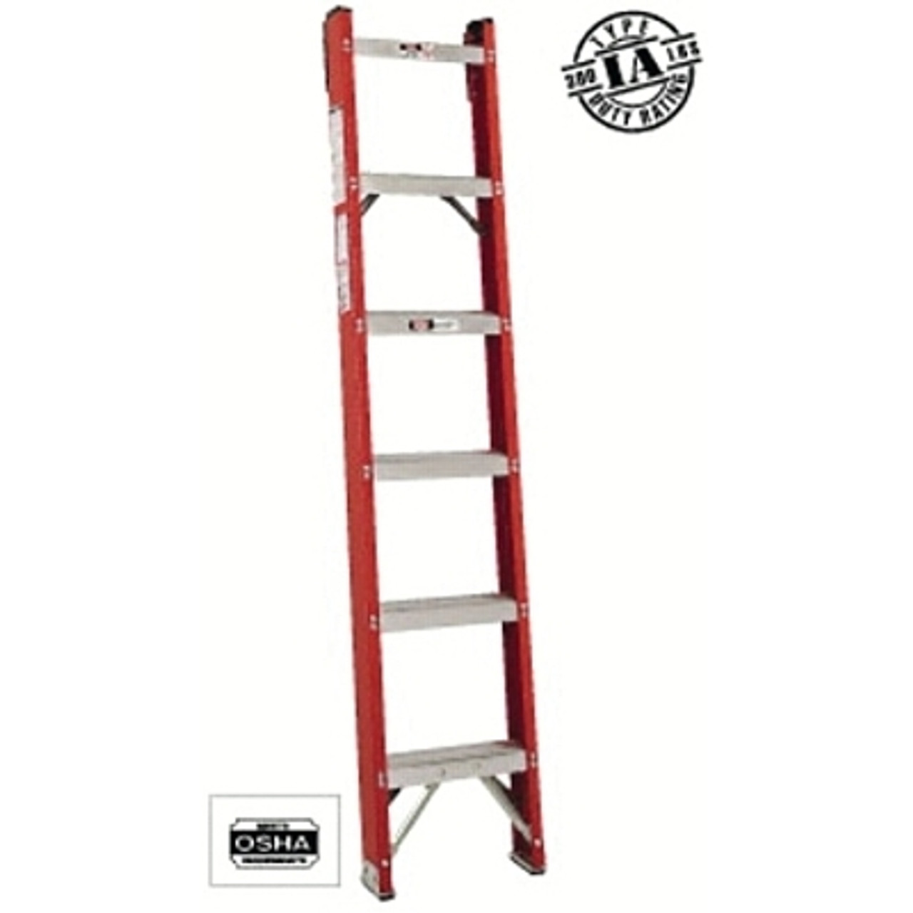 Louisville Ladder FE3200 Series Fiberglass Channel Extension Ladder, 24 ft,  Class IA, 300 lb, 1/EA
