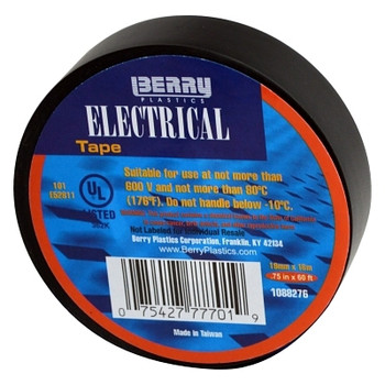 Nashua Electrical Tape, 3/4 in x 60 ft, Black (1 RL / RL)