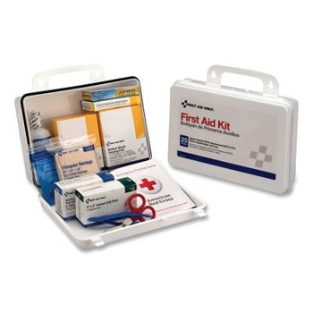 First Aid Only 25 Person ANSI Plus First Aid Kit, Weatherproof Plastic, Wall Mount (1 KT / KT) First Aid Only 25 Person ANSI Plus First Aid Kit, Weatherproof Plastic, Wall Mount (1 KT / KT)