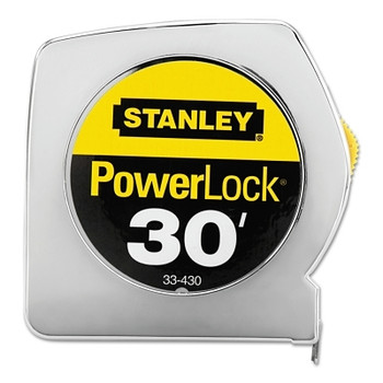 Stanley Powerlock Tape Rules Wide Blade, 1 in x 30 ft (1 EA / EA)