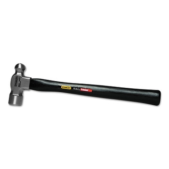 Stanley Ball Pein Hammer, Straight Hickory Handle, 15-1/16 in Overall Length, High Carbon Steel, 24 oz Head (1 EA / EA)
