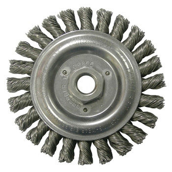 Weiler Roughneck Stringer Bead Wheel, 6 in dia x 3/16 in W Face, 0.020 in Steel Wire, 12500 RPM (1 EA / EA)