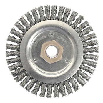 Weiler Roughneck Stringer Bead Wheel, 4-1/2 in dia x 3/16 in W Face, 0.020 in Steel Wire, 15000 RPM (1 EA / EA)