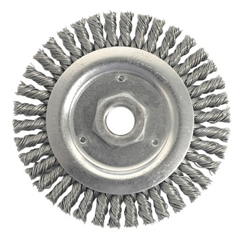 Weiler Roughneck Stringer Bead Wheel, 4-1/2 in dia x 3/16 in W Face, 0.020 in Stainless Steel Wire, 15000 RPM (1 EA / EA)