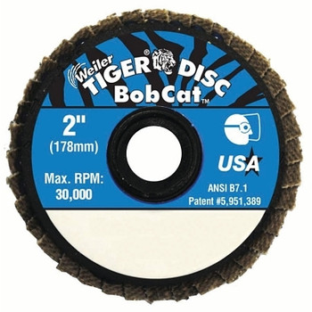 Weiler Bobcat Flat Style Flap Discs, 2 in, 60 Grit, 30,000 rpm (1 EA / EA)