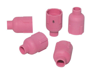 Best Welds Alumina Nozzle TIG Cup, 1/2 in, Sz 8, For Torch 9, 12, 17, 18, 20, 22, 25, 26, 27, Large Gas Lens, 1-7/8 in (1 EA / EA)