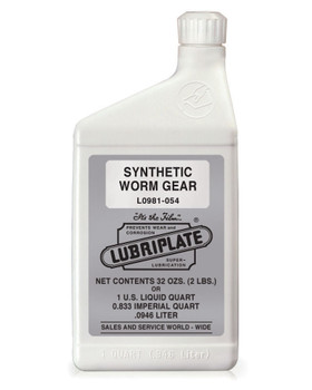 LUBRIPLATE SYN. WORM GEAR LUBRICANT, 1 qt. Bottle, (12 BTL/CS)