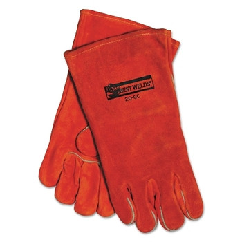 Best Welds Split Cowhide Welding Gloves, Split Cowhide, Large, Right Hand, Russet (1 PR / PR)