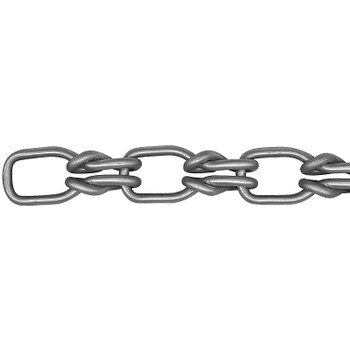 ACCO Chain Lock Link Chains, Size 5/0, 580 lb Limit, Bright Zinc (100 FT / CTN)