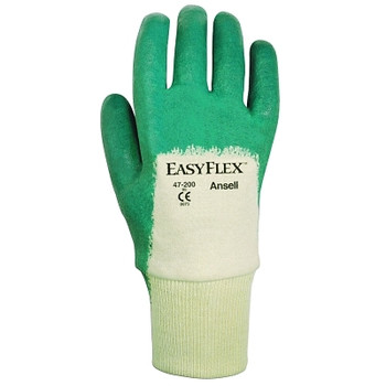Ansell Easy Flex Gloves, Size 8, Aqua, Nitrile Coated (12 PR / DZ)